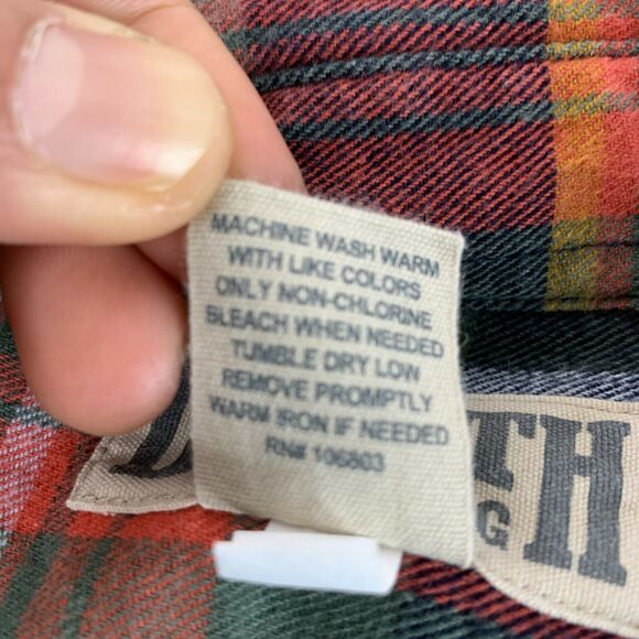 Duluth Trading Mens Large Heavy Flannel Long Sleeve Shirt Relaxed Fit Cotton - Picture 11 of 11